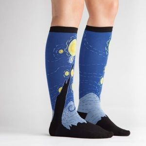 NWT Sock It To Me Starry Night Knee High Socks
